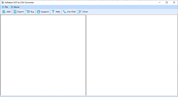 Softaken VCF to CSV Converter中文汉化版安装_Softaken VCF to CSV Converter(文件格式转换工具)官网版 v1.0 运行截图1