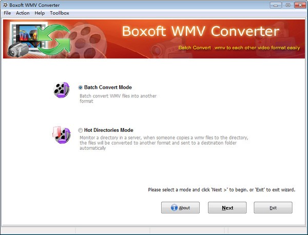 Boxoft WMV Converter中文版_Boxoft WMV Converter(WMV视频格式转换软件)官方版 v1.0 运行截图1