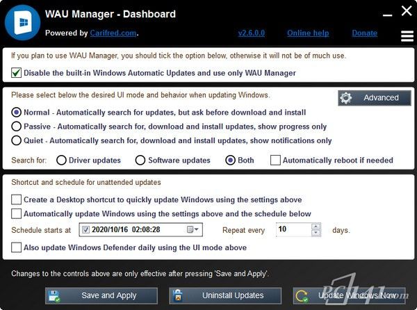 WAU Manager精简版_WAU Manager(更新管理工具)官方版 v2.6.0.0 运行截图1