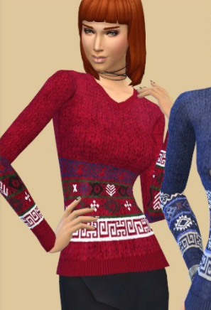 模拟人生4游戏工具_模拟人生4女性彩色条纹毛衣MOD免费版 v1.0 运行截图1