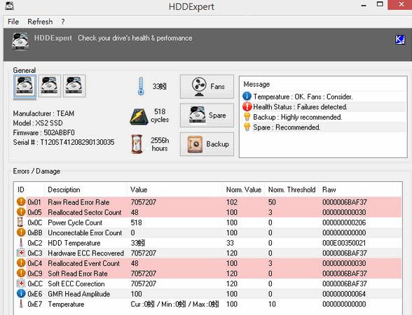 HDDExpert中文汉化版_HDDExpert(磁盘错误检测)绿色版 v1.20.0.54 运行截图1
