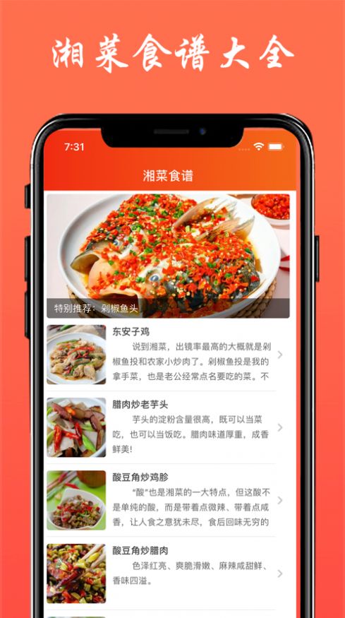 湘菜食谱app下载_湘菜食谱软件安卓appv1.0 运行截图2