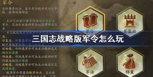 三国志战略版军令玩法攻略