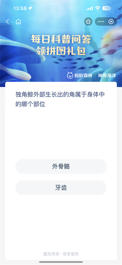 支付宝神奇海洋7.3日答案是什么[多图]
