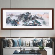 沙发上面的墙挂什么画好(山水画对家里风水好)