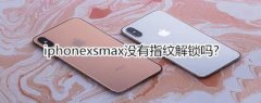 iPhone XSmax有没有指纹解锁？
