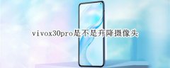 vivox30pro使用的是升降摄像头吗?