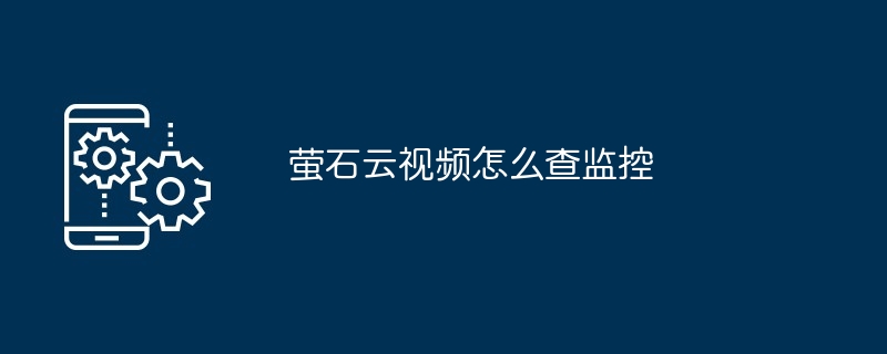 监控查看示意图