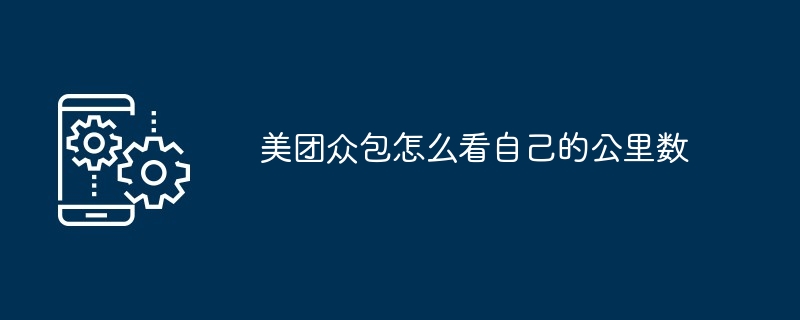 美团众包骑手公里数查看教程